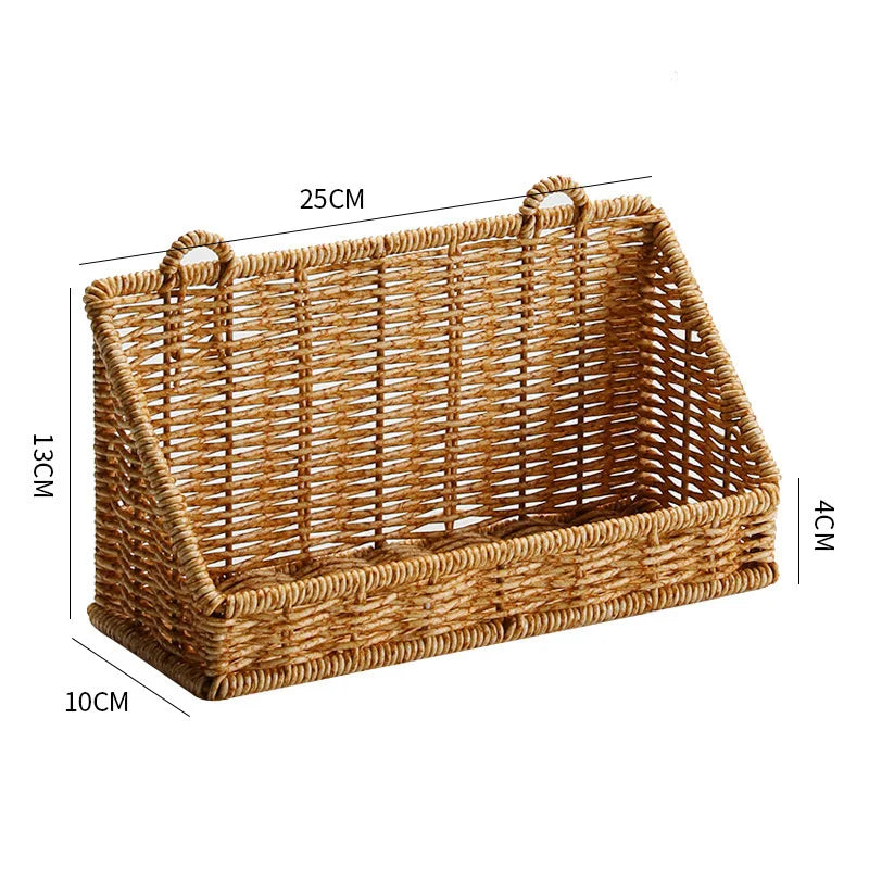 Woven Wall Storage Basket | Vintage Wall Organiser