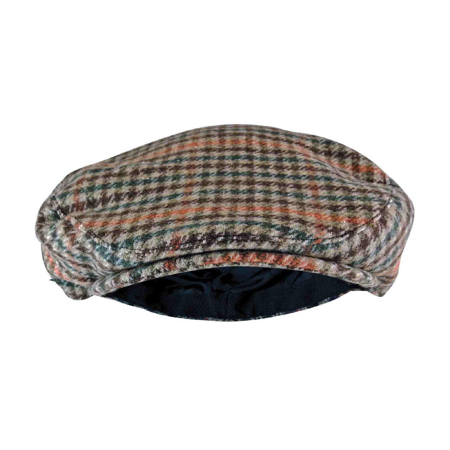 Mens Traditional Tweed Design Checked Flat Cap