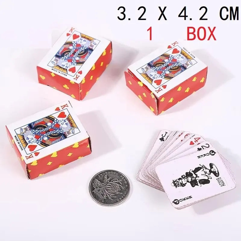 Mini Playing Poker Fun Cards Student Stress Relieving Board Games Small Toys Casual Fingertip Playing Poker Easy To Carry