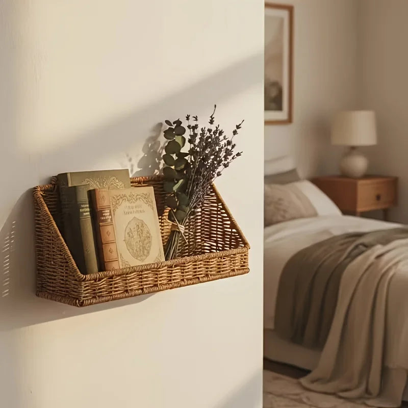 Woven Wall Storage Basket | Vintage Wall Organiser
