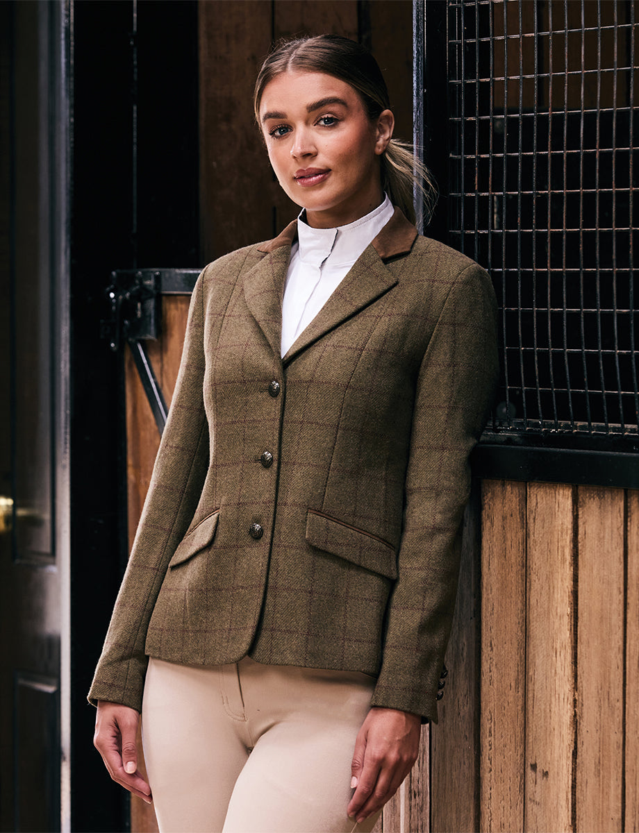 Dublin Albany Tweed Tailored Riding Jacket – Brown – product view 8