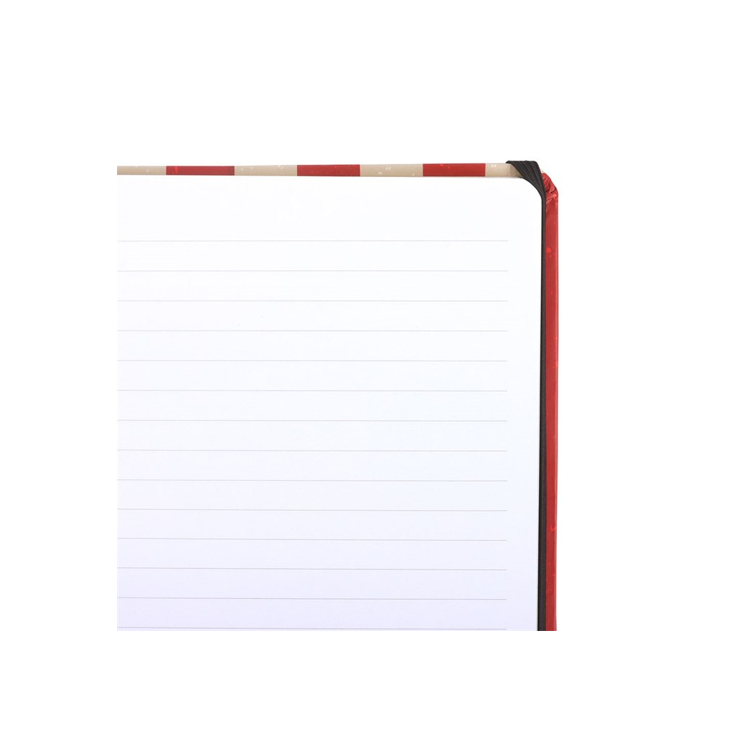 Red Circus Stripe A5 Notebook | Lined Journal
