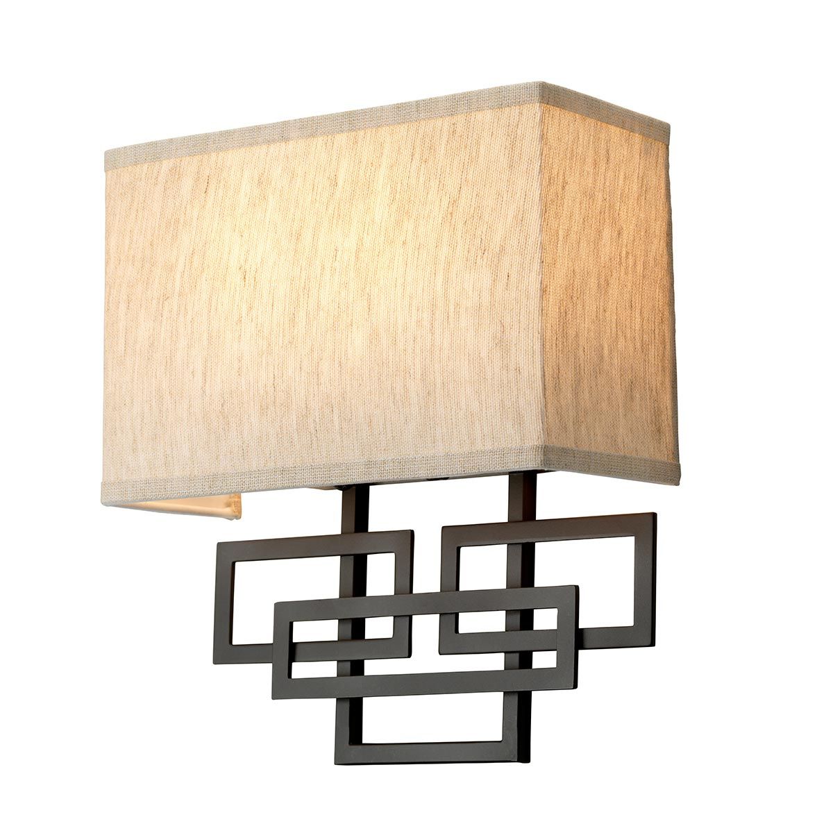 Lanza Oil-Rubbed Bronze Geometric Wall Light
