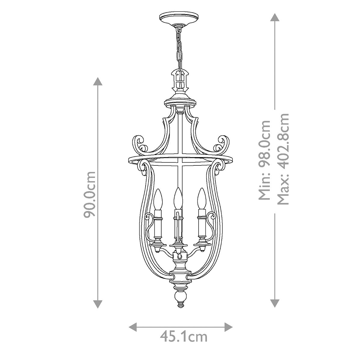 Plymouth 4-Light Olde Bronze Chandelier