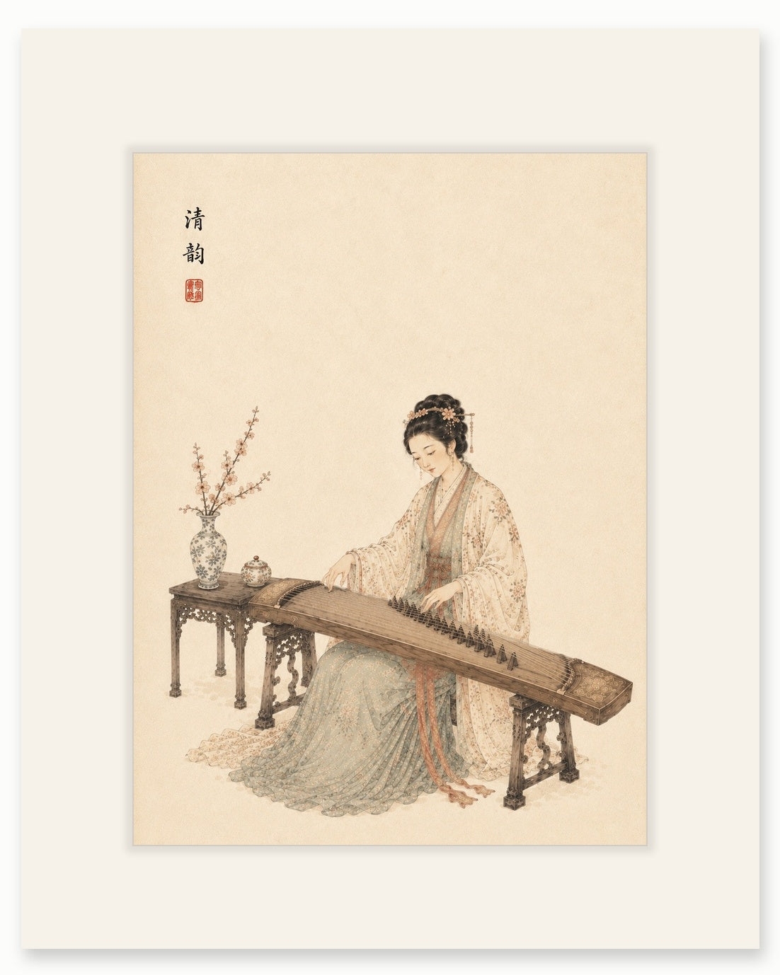 Japanese Fine Art – The Guzheng Player