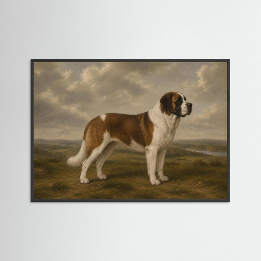 Saint Bernard in the British Countryside Framed Wall Art  - Copy - Copy - Copy - Copy - Copy - Copy