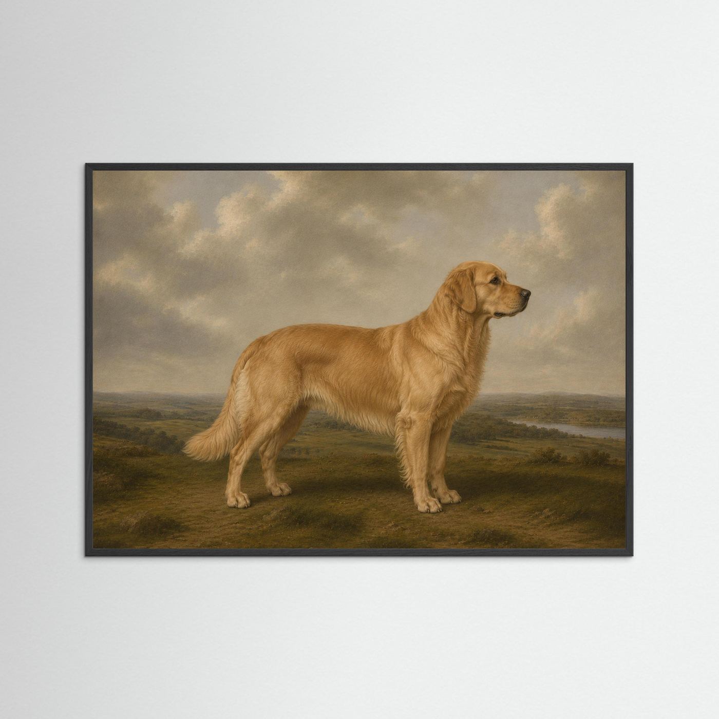 Golden Retriever  in the British Countryside Framed Wall Art  - Copy - Copy - Copy - Copy - Copy - Copy