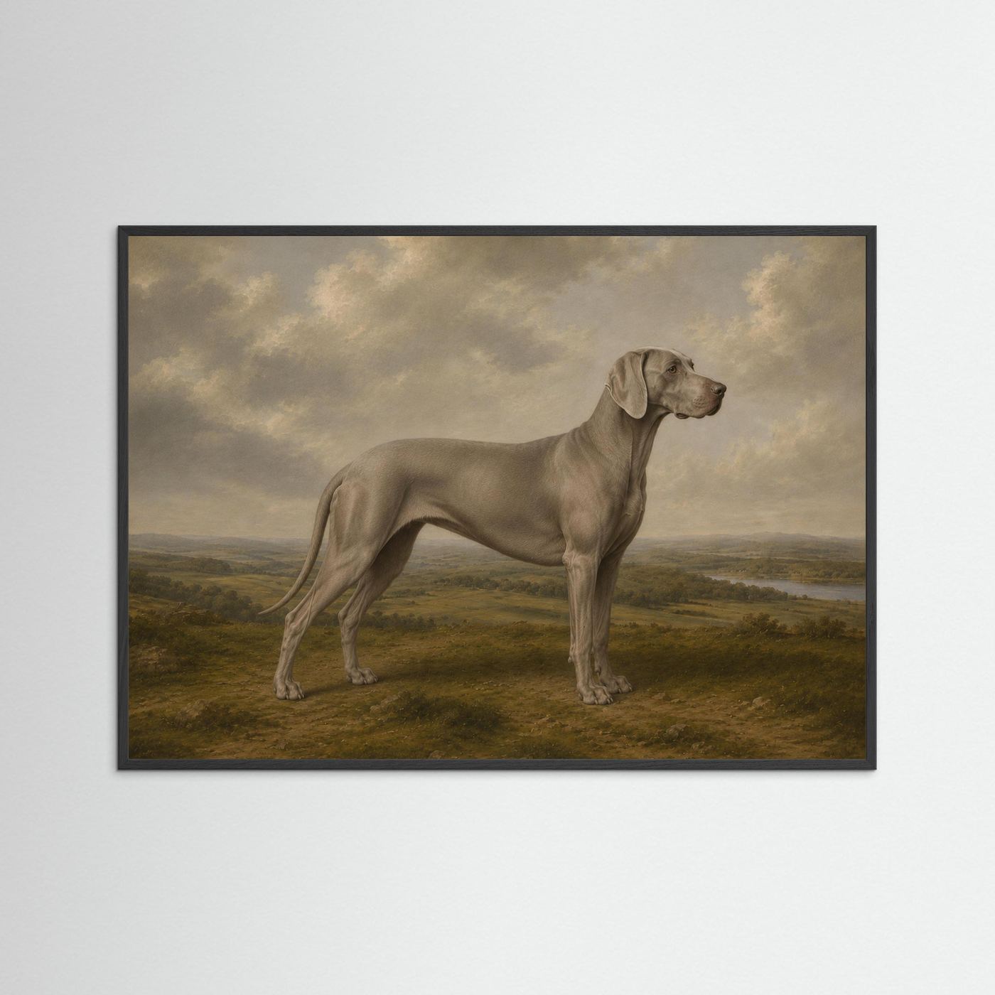 Weimaraner in the British Countryside Framed Wall Art  - Copy - Copy - Copy - Copy - Copy - Copy