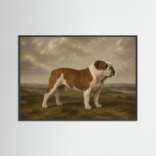 English Bulldog in the British Countryside Framed Wall Art  - Copy - Copy - Copy - Copy - Copy - Copy