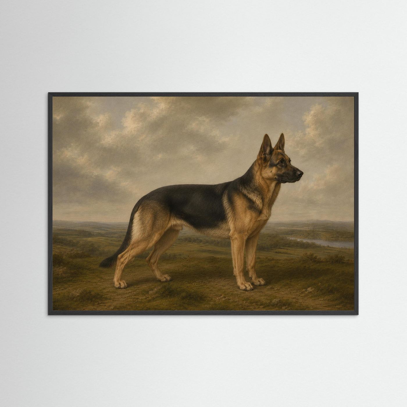 German Shepherd  in the British Countryside Framed Wall Art  - Copy - Copy - Copy - Copy - Copy - Copy