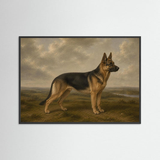 German Shepherd  in the British Countryside Framed Wall Art  - Copy - Copy - Copy - Copy - Copy - Copy
