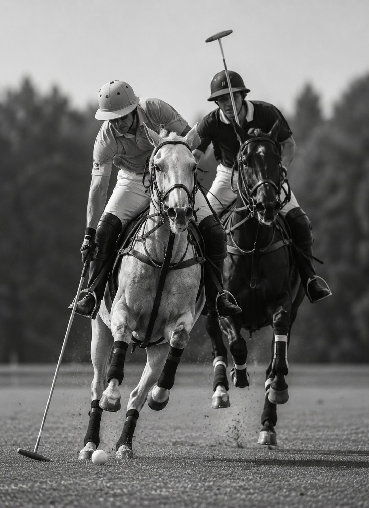 Polo at Full Gallop III — Mounted Art Print