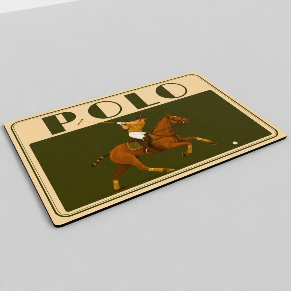 The Olive Polo Placemats | Set of 4 Vintage Style Equestrian Table Mats